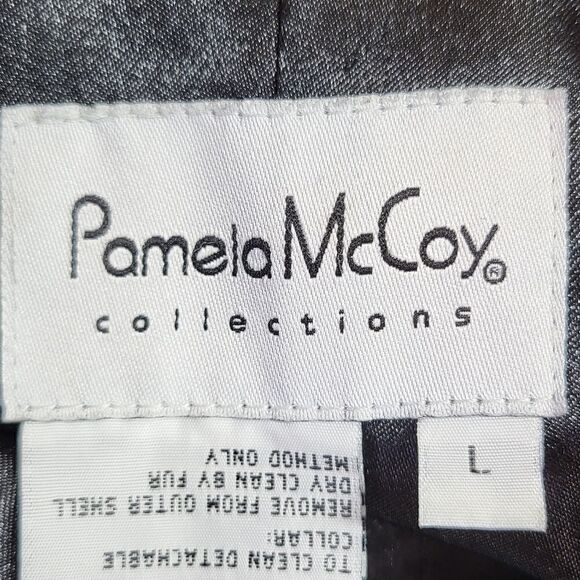 Pamela McCoy Black Sueded Leather Jacket - Picture 3 of 12